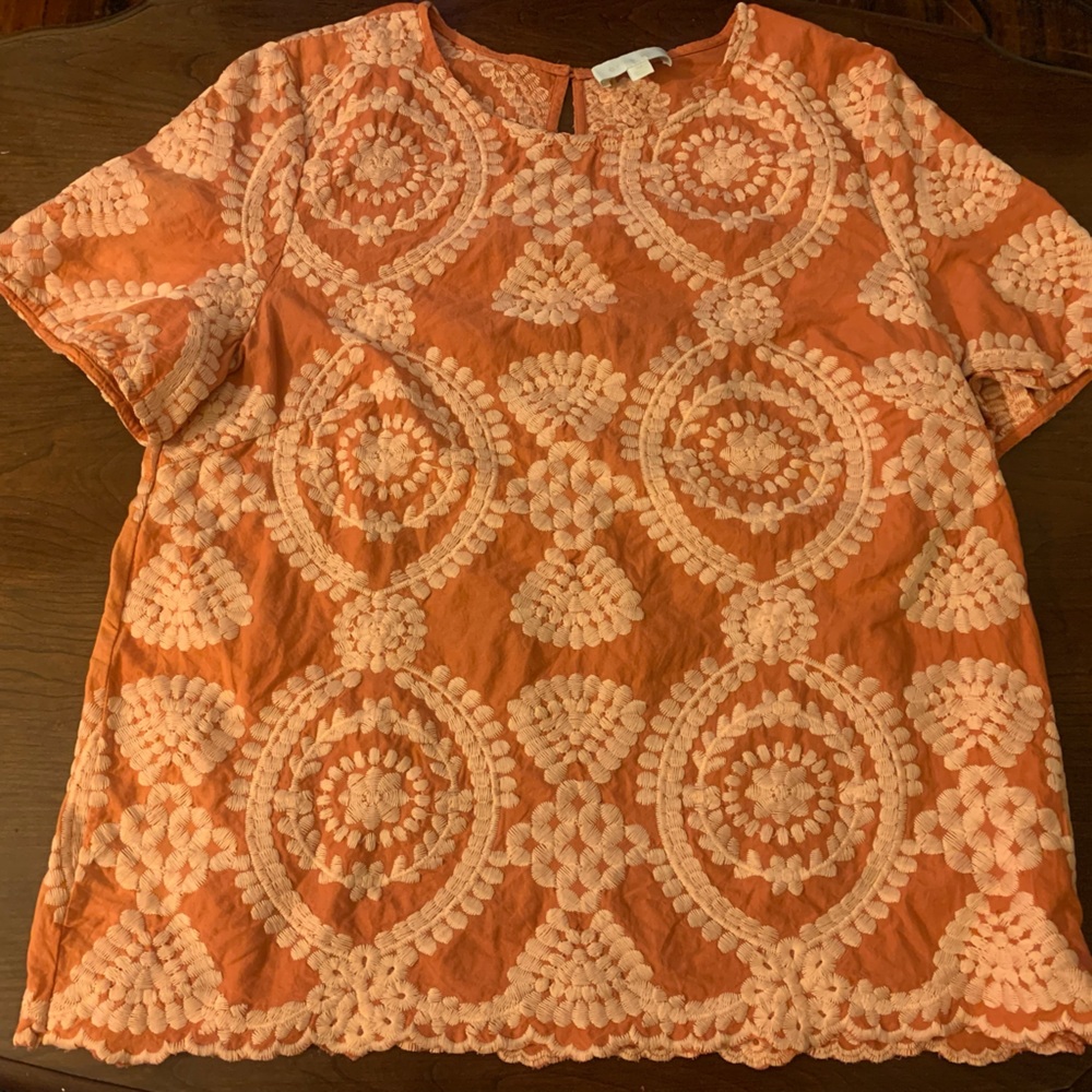 Anthropologie Embroidered Shirt